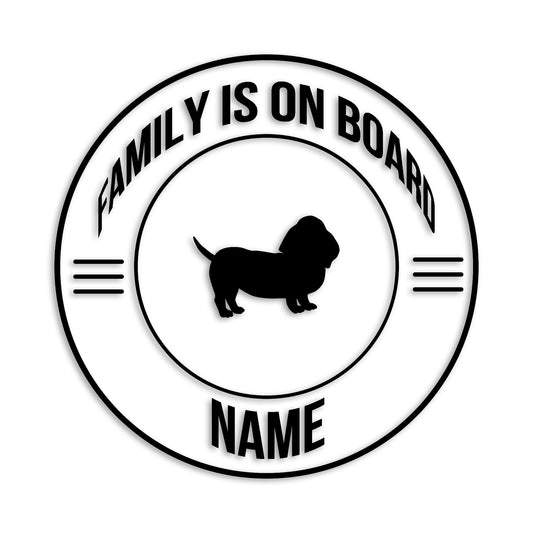 バセットハウンド 文字入れ可能 ペット 犬 カッティング ステッカー (st-148-67)