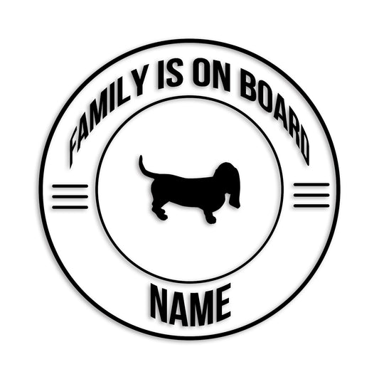 バセットハウンド 文字入れ可能 ペット 犬 カッティング ステッカー (st-148-68)