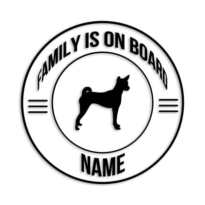 バセンジー 文字入れ可能 ペット 犬 カッティング ステッカー (st-148-69)