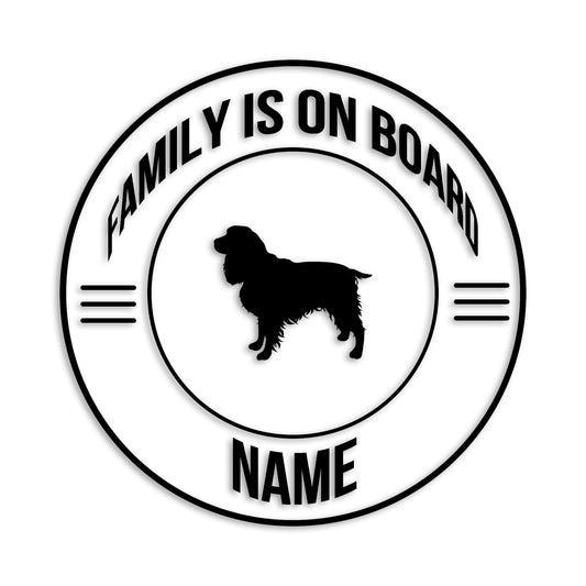 イングリッシュスプリンガ 文字入れ可能 ペット 犬 カッティング ステッカー (st-148-7)