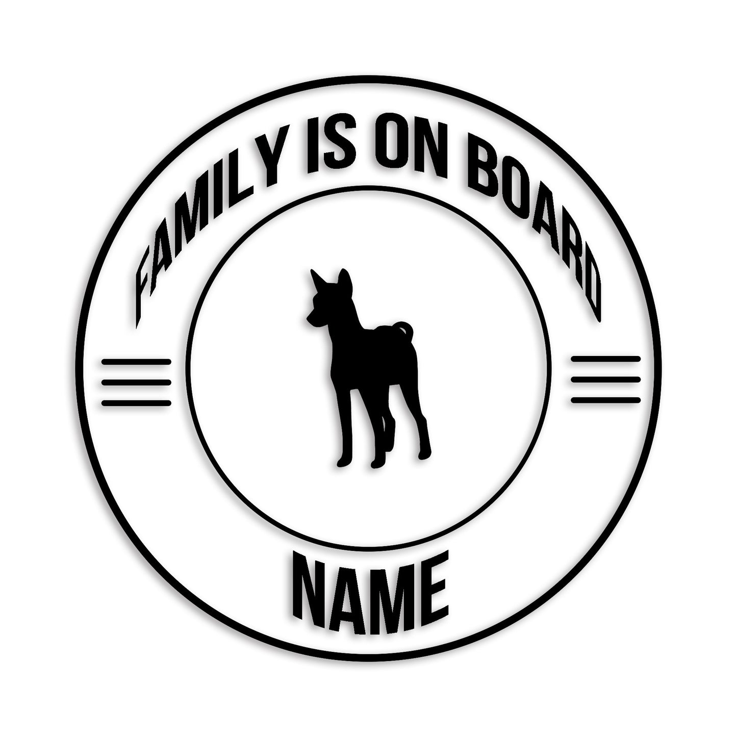 バセンジー 文字入れ可能 ペット 犬 カッティング ステッカー (st-148-72)