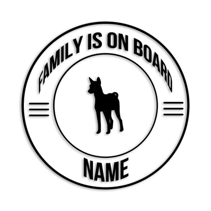 バセンジー 文字入れ可能 ペット 犬 カッティング ステッカー (st-148-72)