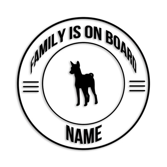 バセンジー 文字入れ可能 ペット 犬 カッティング ステッカー (st-148-72)