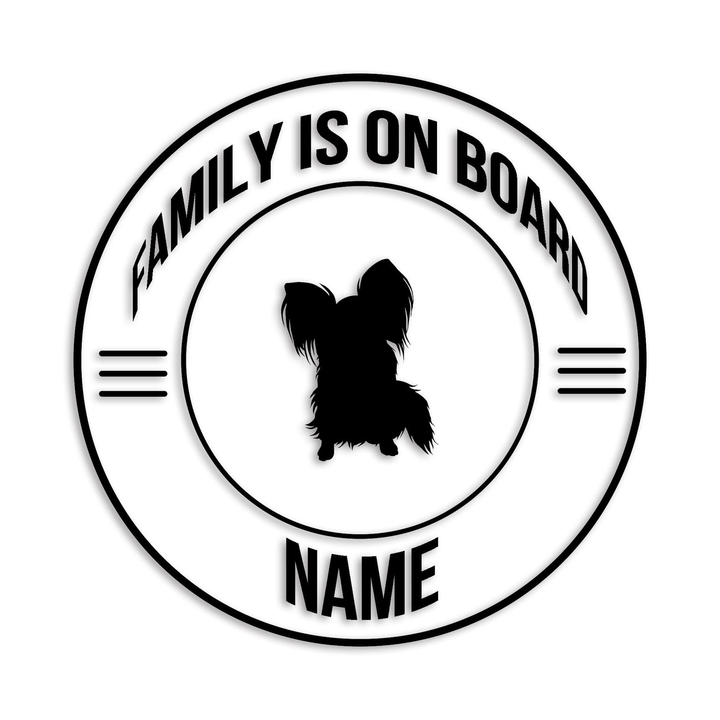 パピヨン 文字入れ可能 ペット 犬 カッティング ステッカー (st-148-73)