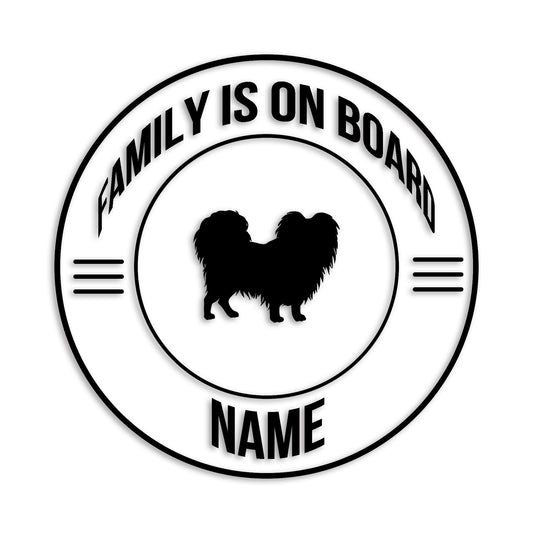 パピヨン 文字入れ可能 ペット 犬 カッティング ステッカー (st-148-74)