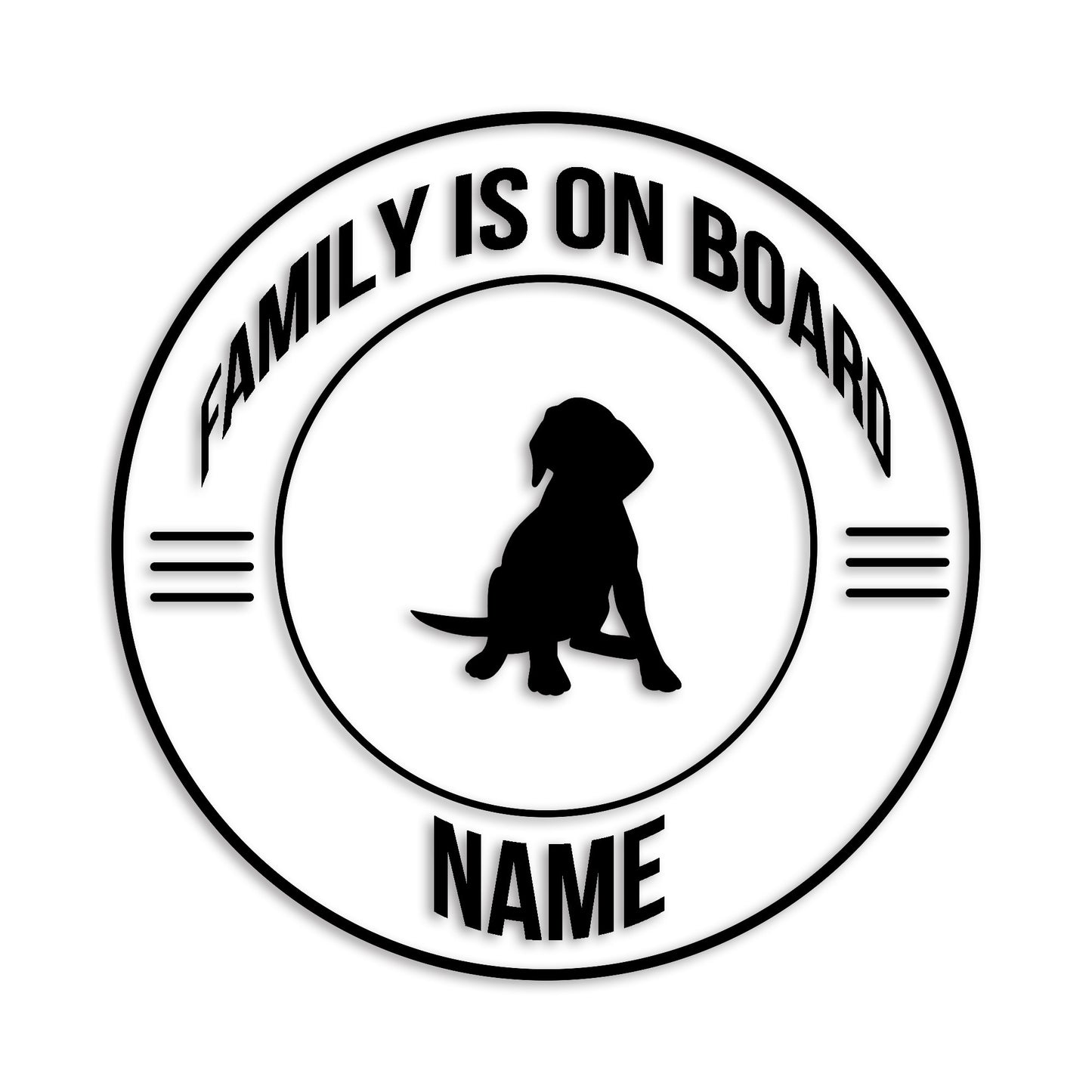 ビーグル 文字入れ可能 ペット 犬 カッティング ステッカー (st-148-75)