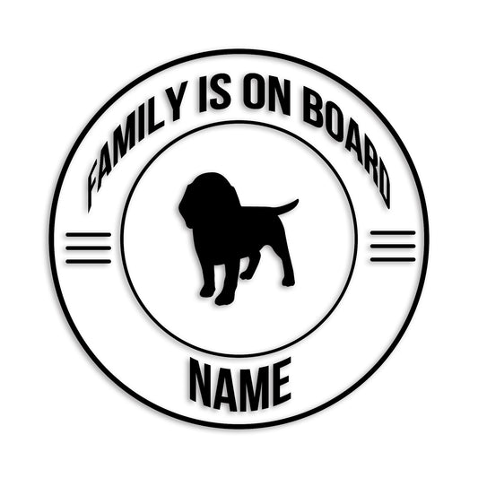 ビーグル 文字入れ可能 ペット 犬 カッティング ステッカー (st-148-77)