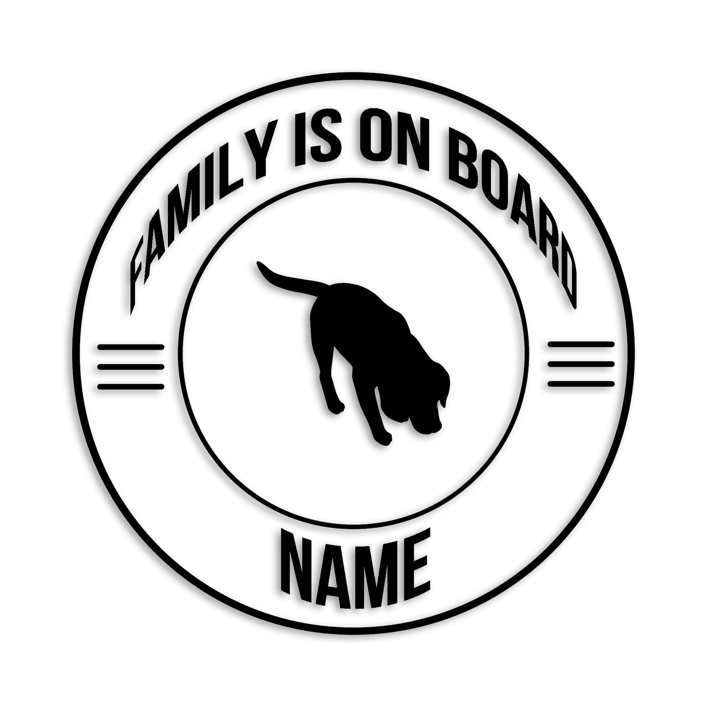 ビーグル 文字入れ可能 ペット 犬 カッティング ステッカー (st-148-80)