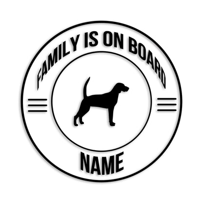 ビーグル 文字入れ可能 ペット 犬 カッティング ステッカー (st-148-81)