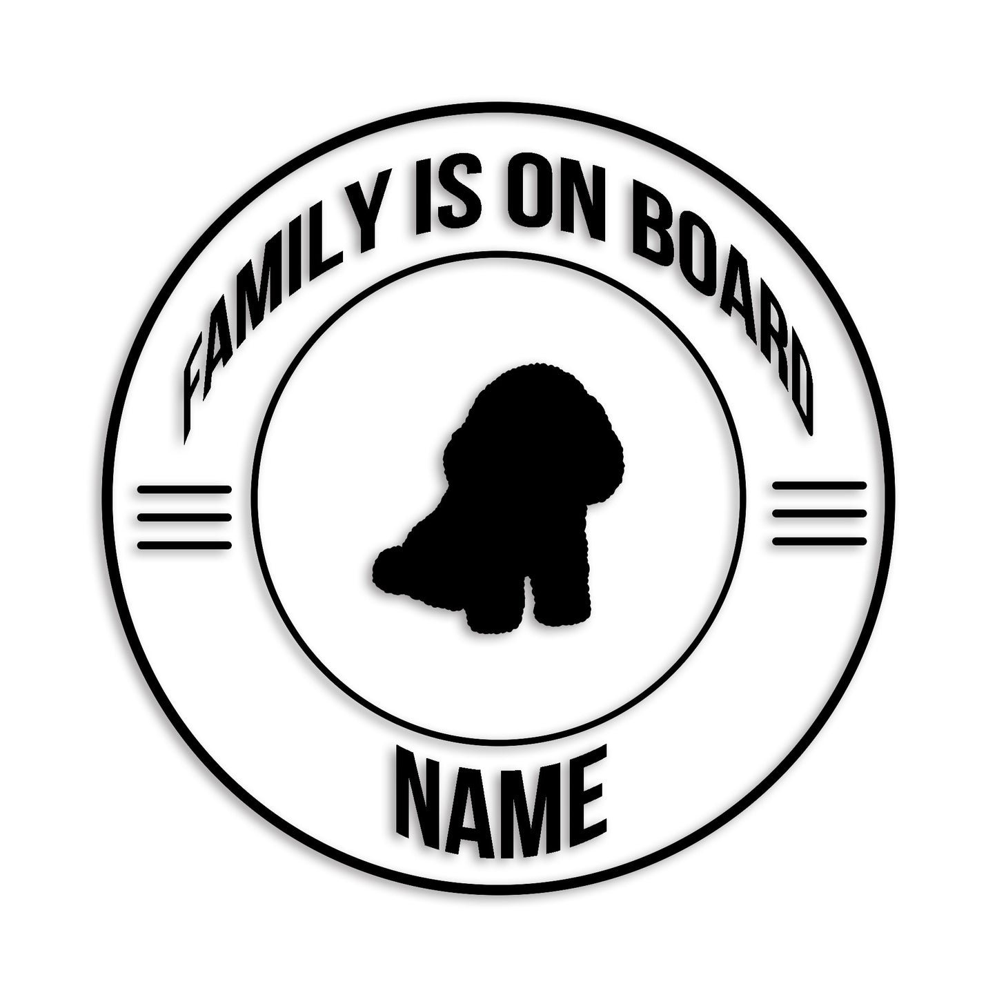 ビションフリーゼ 文字入れ可能 ペット 犬 カッティング ステッカー (st-148-82)