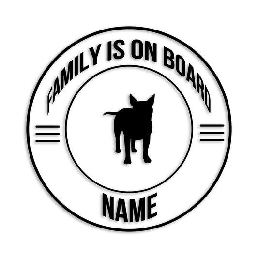 ブルテリア 文字入れ可能 ペット 犬 カッティング ステッカー (st-148-84)