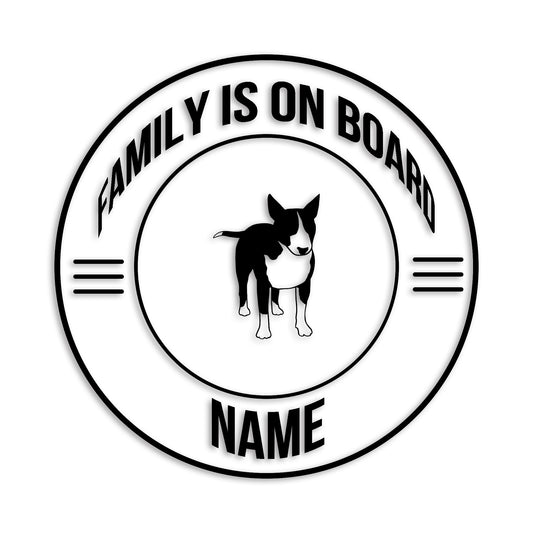 ブルテリア 文字入れ可能 ペット 犬 カッティング ステッカー (st-148-85)