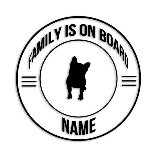 フレンチブルドッグ 文字入れ可能 ペット 犬 カッティング ステッカー (st-148-90)