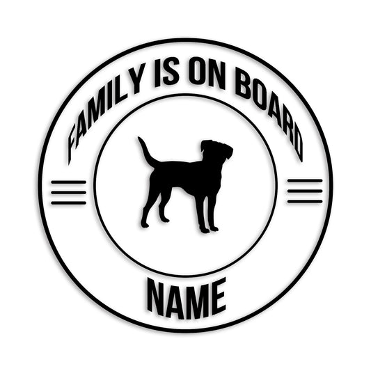 ボーダーテリア 文字入れ可能 ペット 犬 カッティング ステッカー (st-148-96)