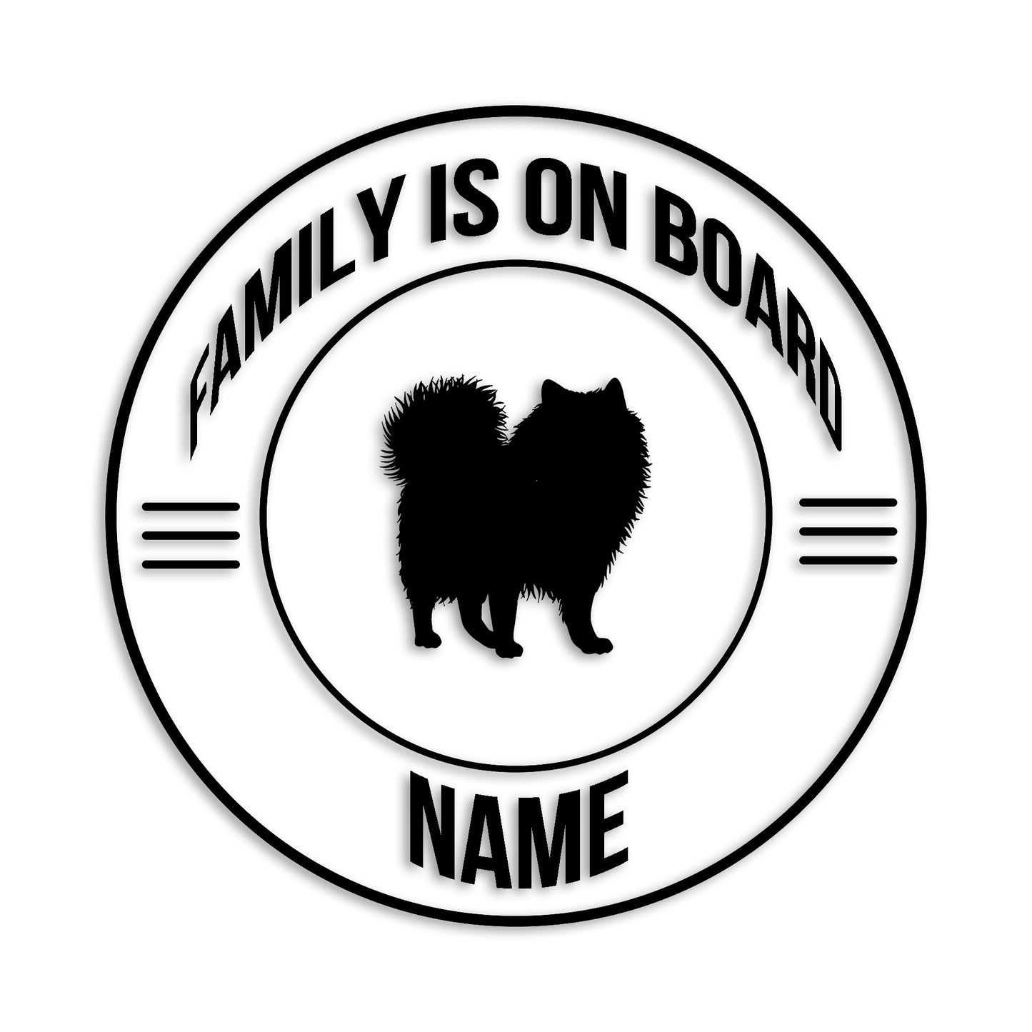 ポメラニアン 文字入れ可能 ペット 犬 カッティング ステッカー (st-148-99)