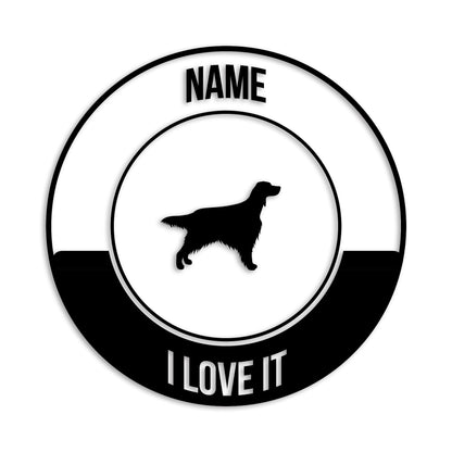 アイリッシュセッター 文字入れ可能 ペット 犬 カッティング ステッカー (st-149-1)