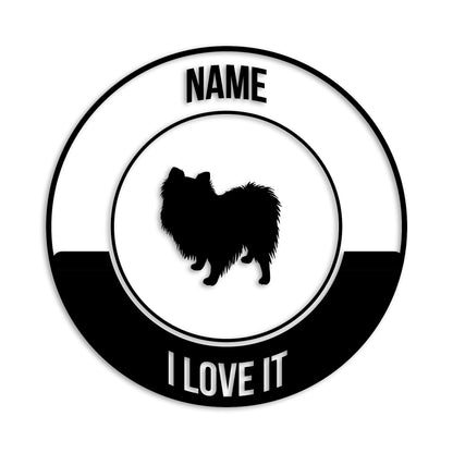 ポメラニアン 文字入れ可能 ペット 犬 カッティング ステッカー (st-149-101)