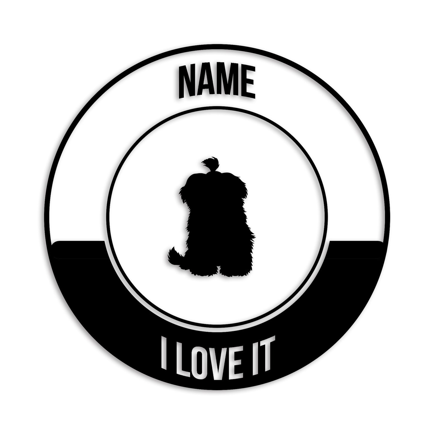 マルチーズ 文字入れ可能 ペット 犬 カッティング ステッカー (st-149-107)