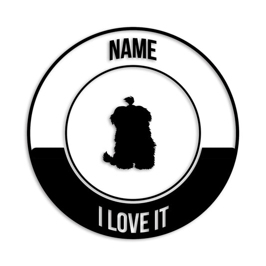 マルチーズ 文字入れ可能 ペット 犬 カッティング ステッカー (st-149-107)