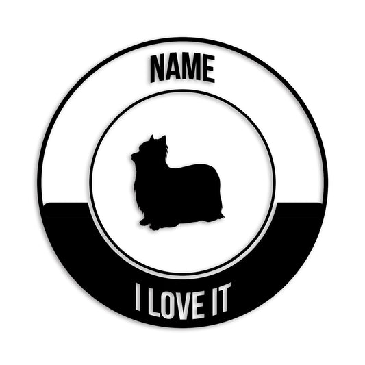 ヨークシャーテリア 文字入れ可能 ペット 犬 カッティング ステッカー (st-149-113)