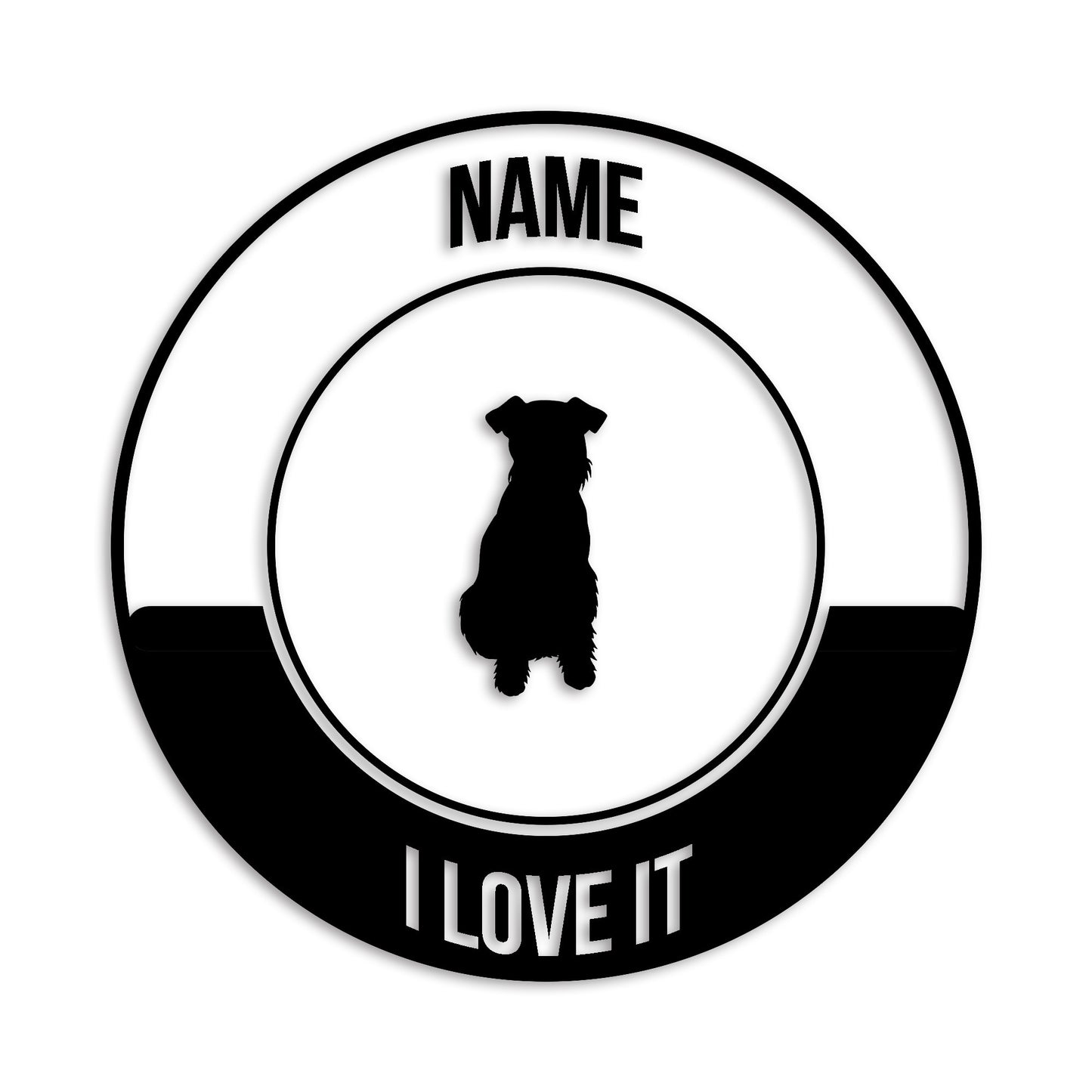 ウェルシュテリア 文字入れ可能 ペット 犬 カッティング ステッカー (st-149-12)