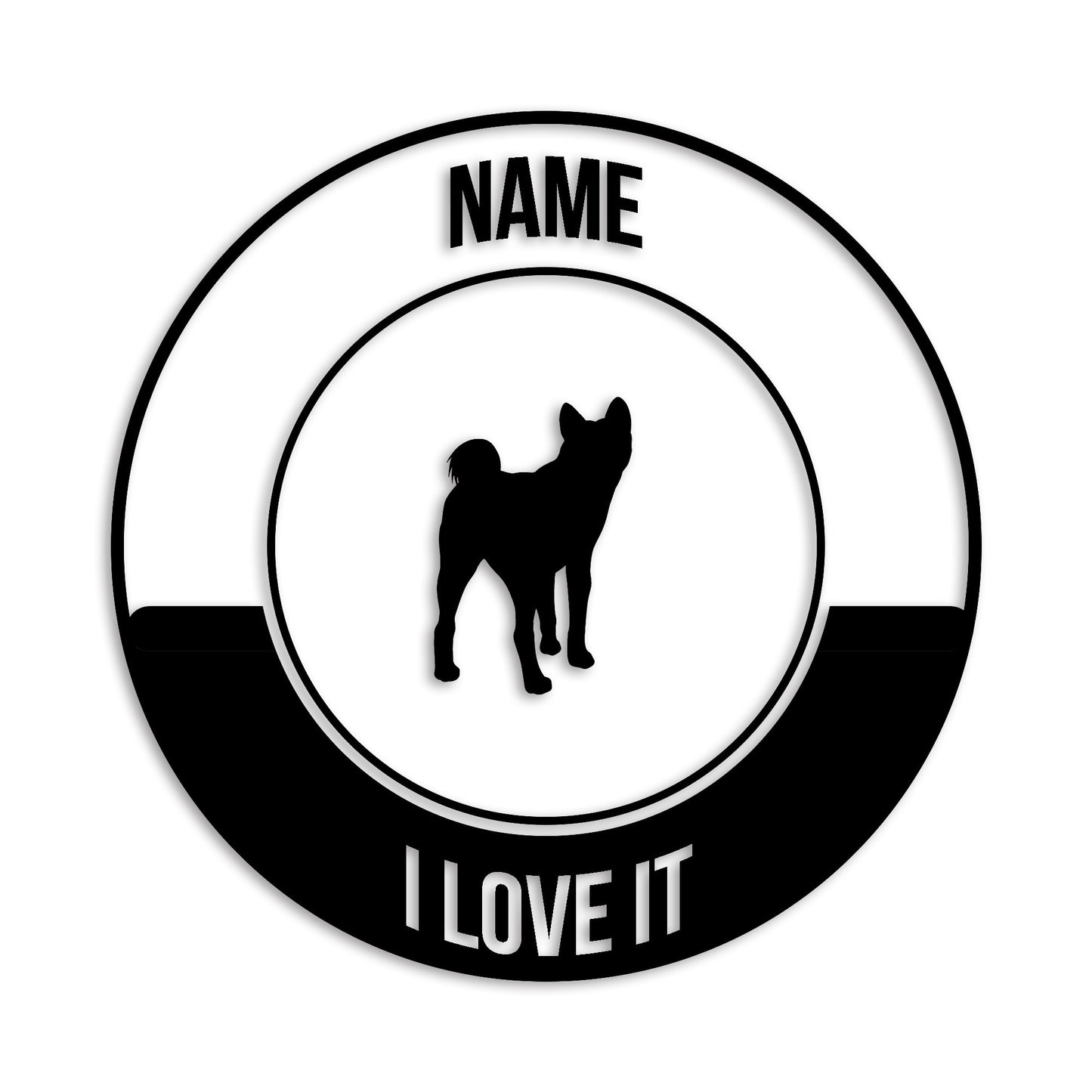 秋田犬 文字入れ可能 ペット 犬 カッティング ステッカー (st-149-128)