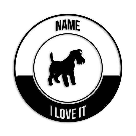 ウェルシュテリア 文字入れ可能 ペット 犬 カッティング ステッカー (st-149-13)