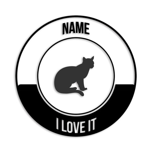 アビシニアン 文字入れ可能 ペット 猫 カッティング ステッカー (st-149-131)