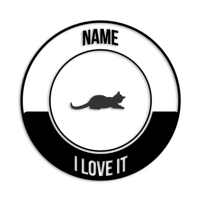 アビシニアン 文字入れ可能 ペット 猫 カッティング ステッカー (st-149-132)