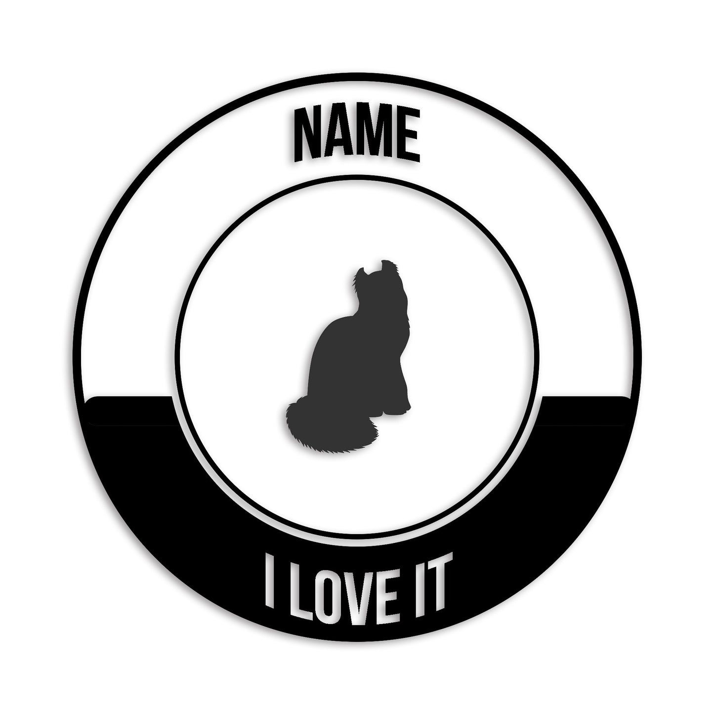 アメリカンカール 文字入れ可能 ペット 猫 カッティング ステッカー (st-149-134)