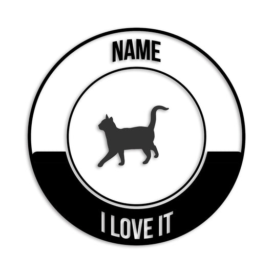 アメリカンショートヘアー 文字入れ可能 ペット 猫 カッティング ステッカー (st-149-137)