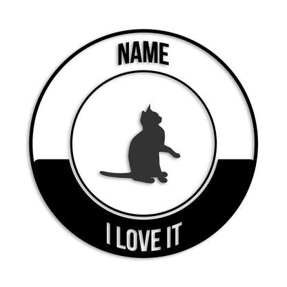 エジプシャンマウ 文字入れ可能 ペット 猫 カッティング ステッカー (st-149-141)