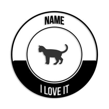 オシキャット 文字入れ可能 ペット 猫 カッティング ステッカー (st-149-142)