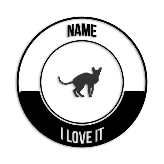 スフィンクス 文字入れ可能 ペット 猫 カッティング ステッカー (st-149-156)