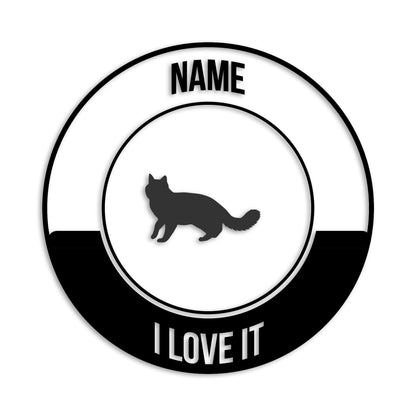 ターキッシュバン 文字入れ可能 ペット 猫 カッティング ステッカー (st-149-158)