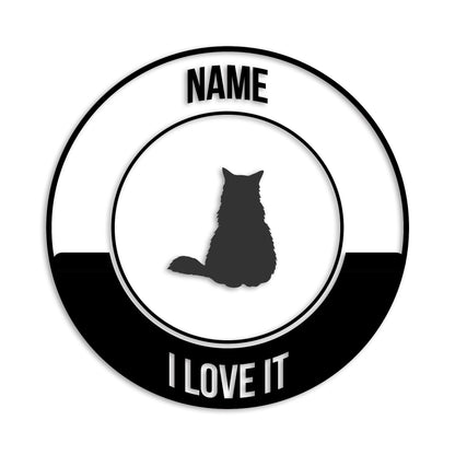 ノルウェージャンフォレストキャット 文字入れ可能 ペット 猫 カッティング ステッカー (st-149-162)