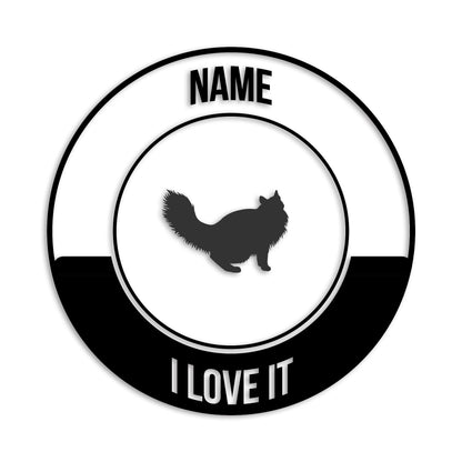 ノルウェージャンフォレストキャット 文字入れ可能 ペット 猫 カッティング ステッカー (st-149-163)