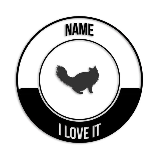 ノルウェージャンフォレストキャット 文字入れ可能 ペット 猫 カッティング ステッカー (st-149-163)