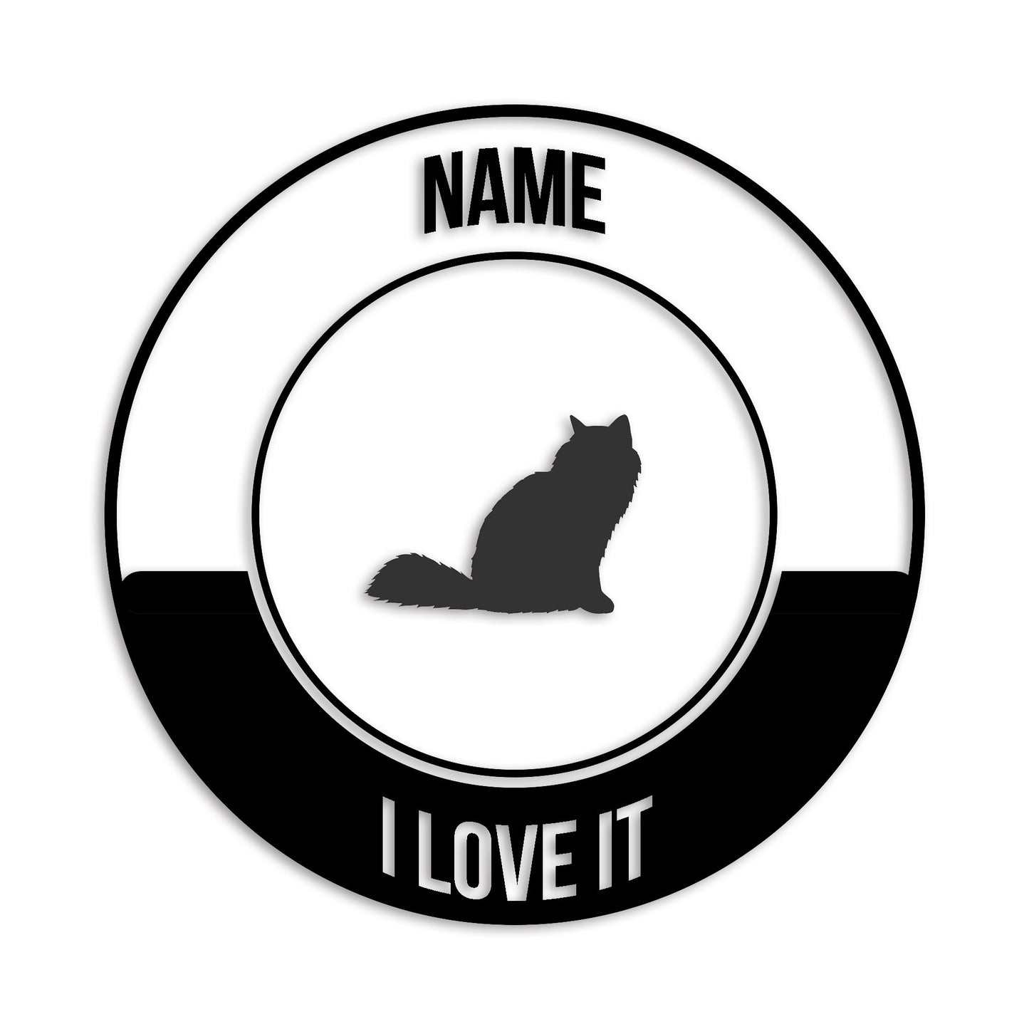 バーマン 文字入れ可能 ペット 猫 カッティング ステッカー (st-149-164)