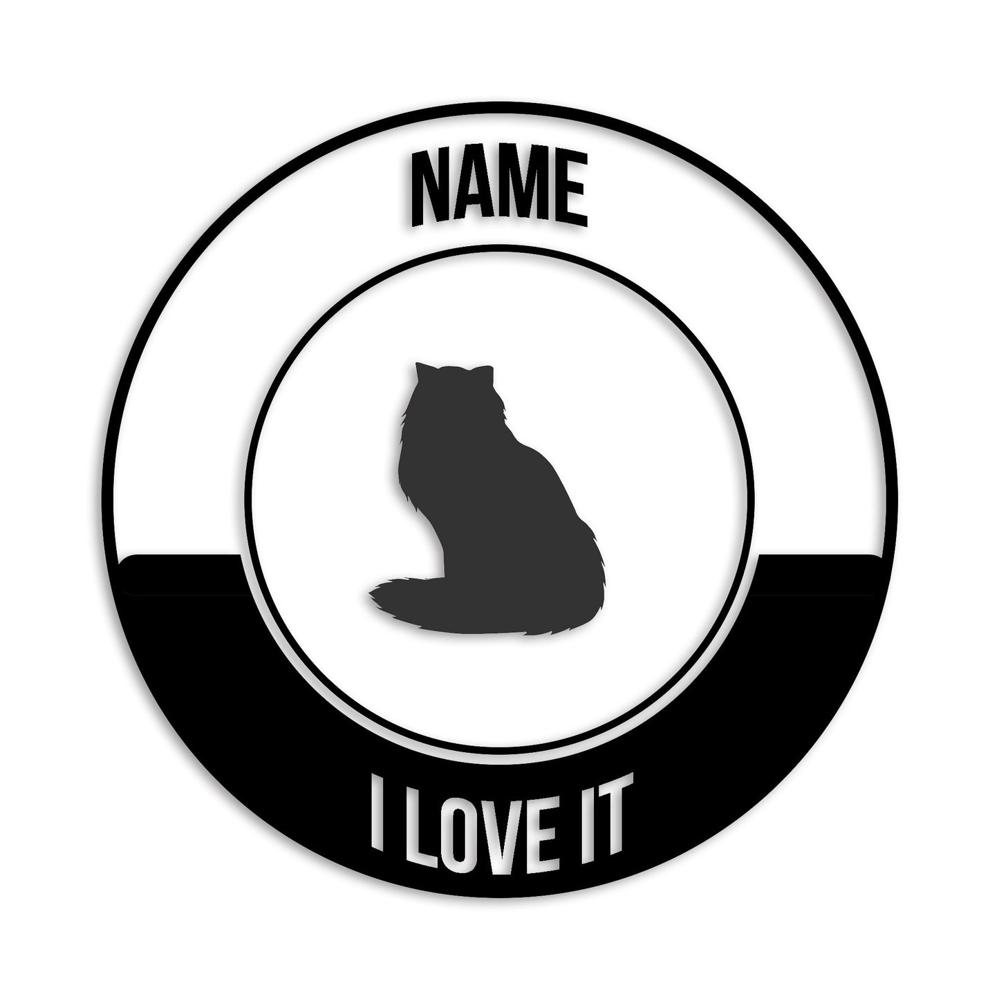 ペルシャ 文字入れ可能 ペット 猫 カッティング ステッカー (st-149-168)