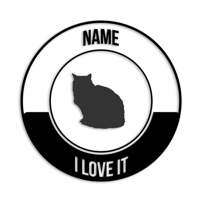 ペルシャ 文字入れ可能 ペット 猫 カッティング ステッカー (st-149-169)