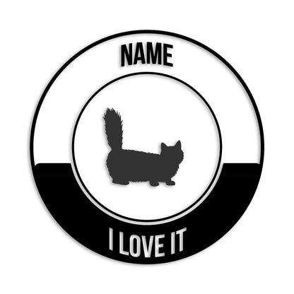 マンチカン 文字入れ可能 ペット 猫 カッティング ステッカー (st-149-171)