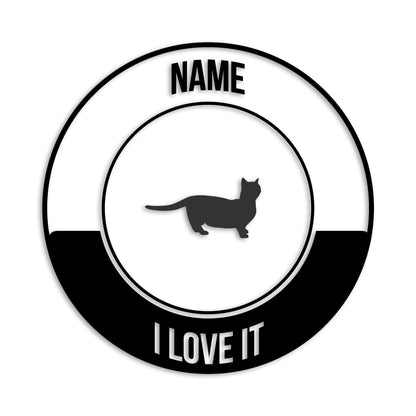 マンチカン 文字入れ可能 ペット 猫 カッティング ステッカー (st-149-172)