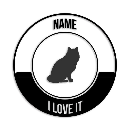 メインクーン 文字入れ可能 ペット 猫 カッティング ステッカー (st-149-174)