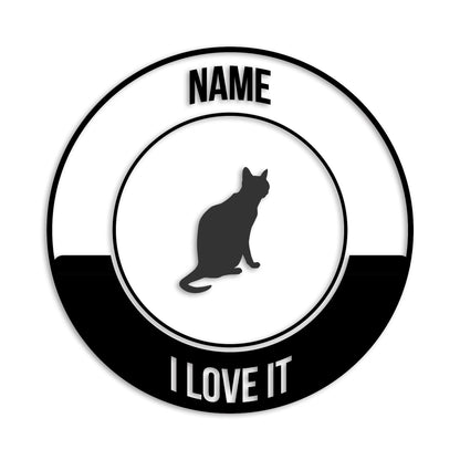 ロシアンブルー 文字入れ可能 ペット 猫 カッティング ステッカー (st-149-176)