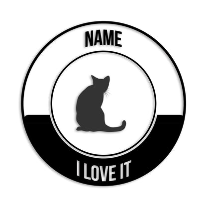 ロシアンブルー 文字入れ可能 ペット 猫 カッティング ステッカー (st-149-177)