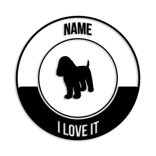 コッカースパニエル 文字入れ可能 カッティングステッカー st-149-25