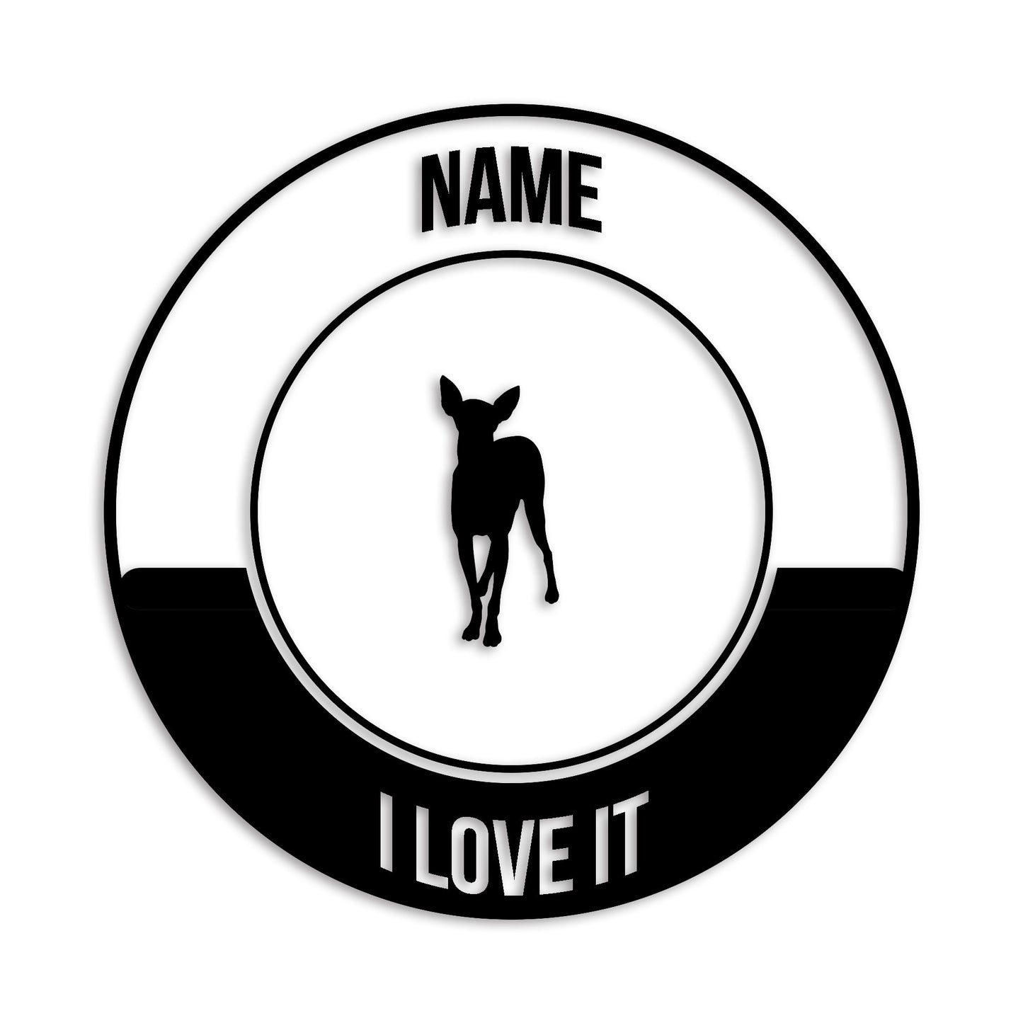 イタリアングレーハウンド 文字入れ可能 ペット 犬 カッティング ステッカー (st-149-4)