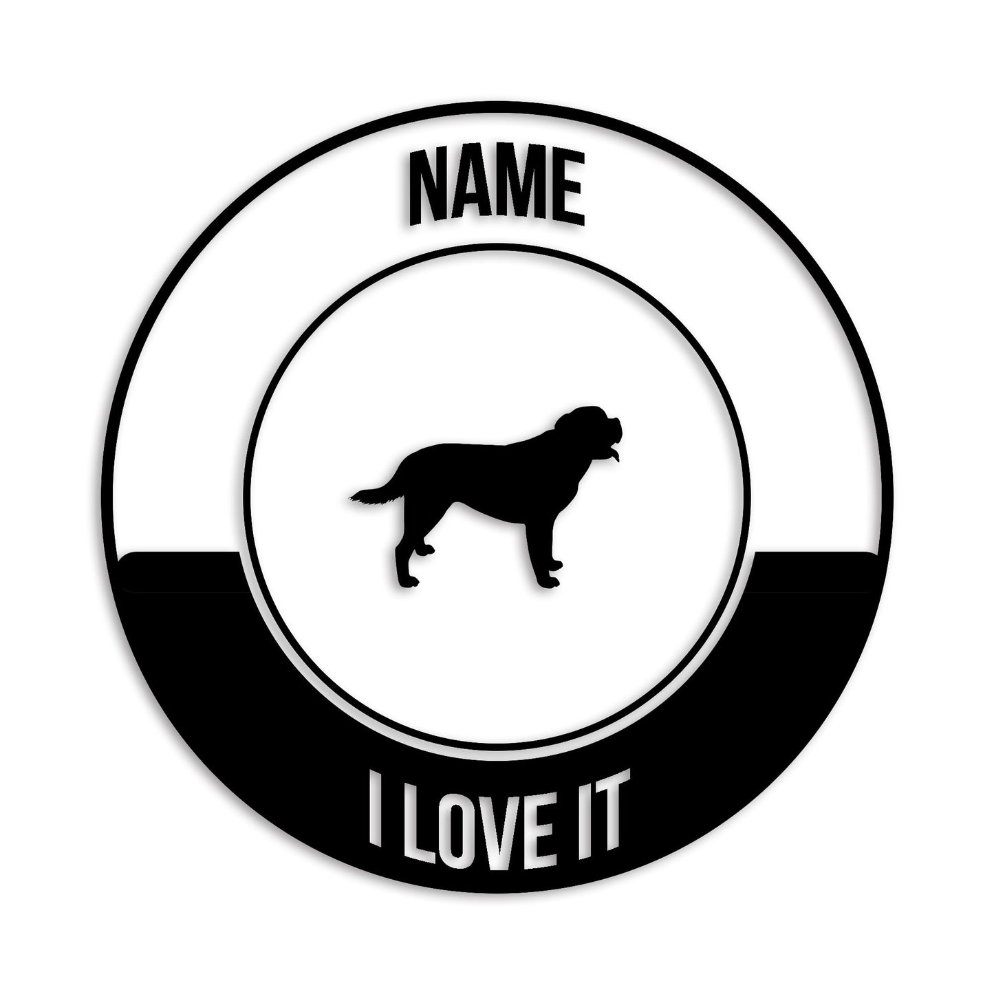 セントバーナード 文字入れ可能 ペット 犬 カッティング ステッカー (st-149-40)