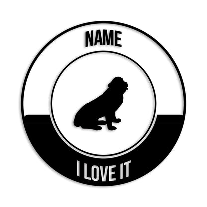 セントバーナード 文字入れ可能 ペット 犬 カッティング ステッカー (st-149-41)